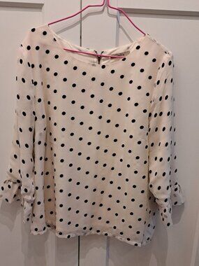 Darling Flowy Polka Dot Blouse